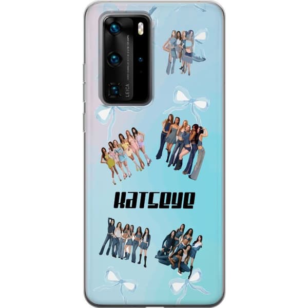 Kompatibelt Mobilskal till Huawei P40 Pro KATSEYE blå gruppcollage blå