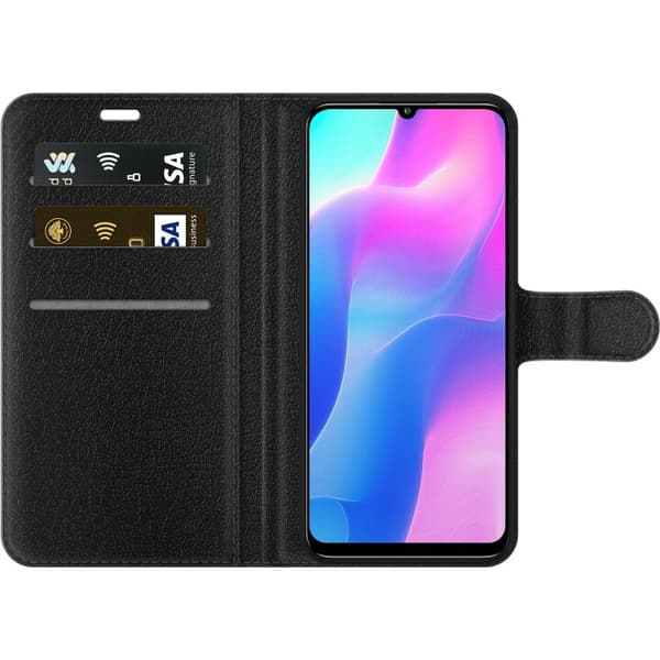 Kompatibelt Lommeboketui til Xiaomi Mi 10 Lite 5G Gullig Pikachu EX samlebilde med regnbueeffekter gull
