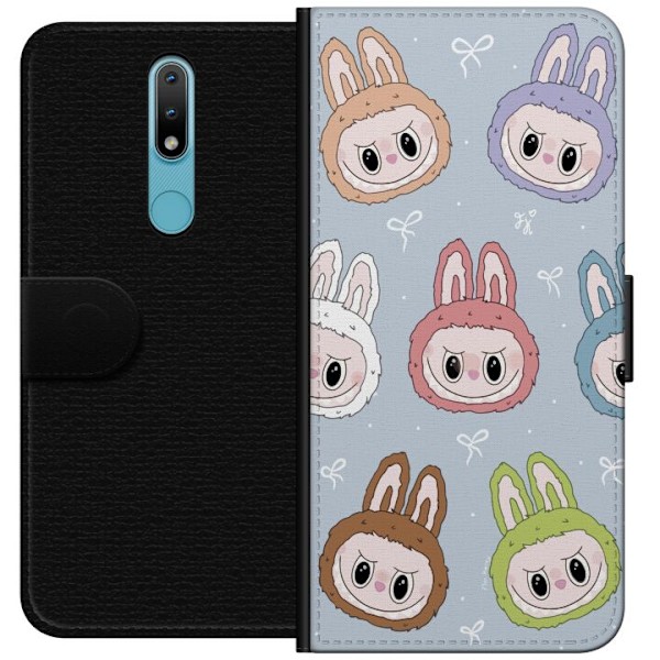 Nokia 2.4 Plånboksfodral Labubu Star Pattern – Stjärnmöns