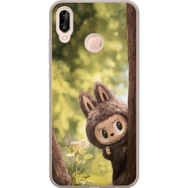 Huawei P20 lite Genomskinligt Skal Labubu Graffiti Vibes – Gatukonst i monsterform
