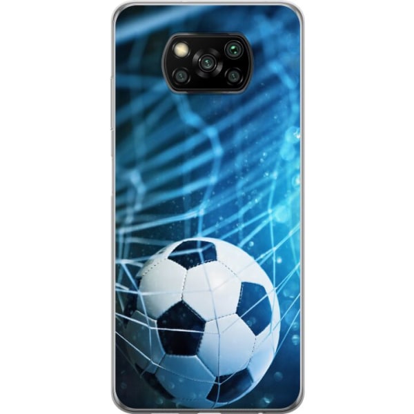 Xiaomi Poco X3 NFC Genomskinligt Skal Fotboll