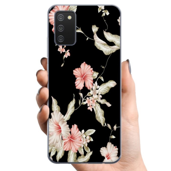 Samsung Galaxy A02s TPU Mobilcover Blomster