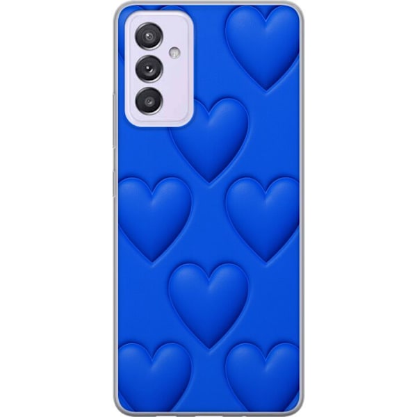 Samsung Galaxy A82 5G Läpinäkyvä kuori Siniset Sydämet
