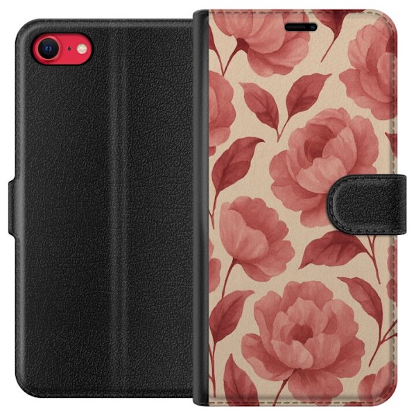 Apple iPhone SE (2022) Tegnebogsetui Roseblomst