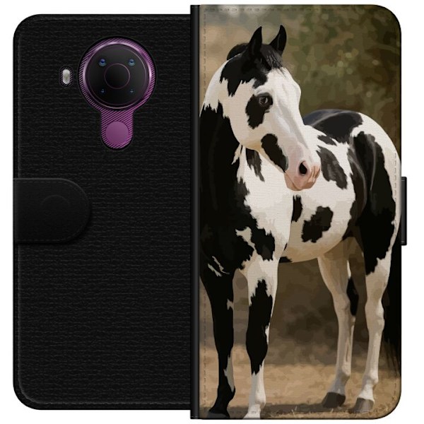 Nokia 5.4 Lompakkokotelo Kaunis Hevonen - elegantti hevonen kuva-aihe