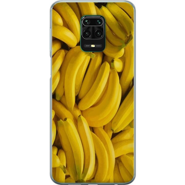 Xiaomi Redmi Note 9 Pro Genomskinligt Skal Banana Pattern – lekfullt mönster med gula bananer