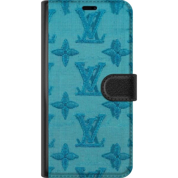 Kompatibel Tegnebogsetui til Google Pixel 10 Turkis monogrammønster med dekorative blomster og luksuriøs stil turkis