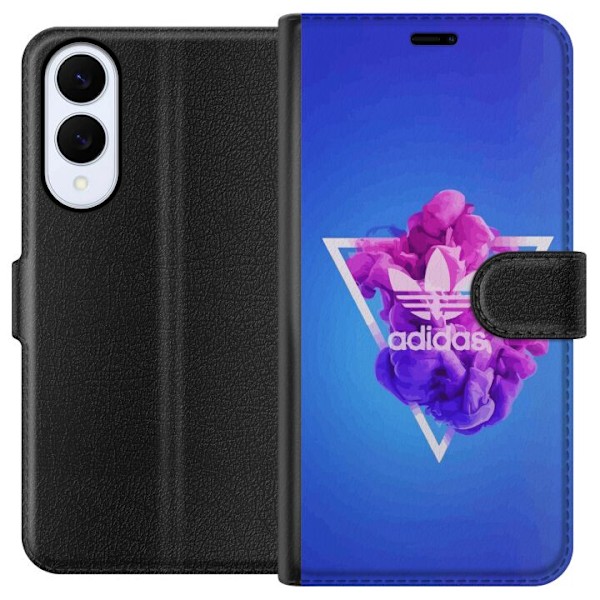 Samsung Galaxy S25 Edge Tegnebogsetui Adidas-inspireret blåt design - sporty motiv med retrovibe i blå toner