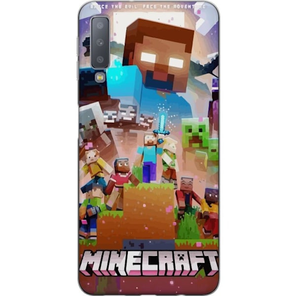 Samsung Galaxy A7 (2018) Gjennomsiktig deksel Minecraft