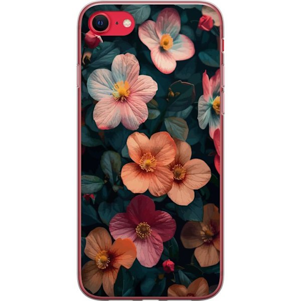 Apple iPhone 8 Genomskinligt Skal Blommor