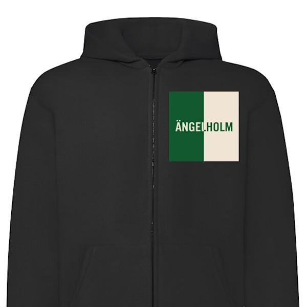 Zip-Hoodie | Hættetrøje med Lynlås til Voksne Ängelholm sort L