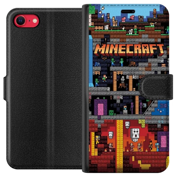 Kompatibel Tegnebogsetui til Apple iPhone 7 Minecraft