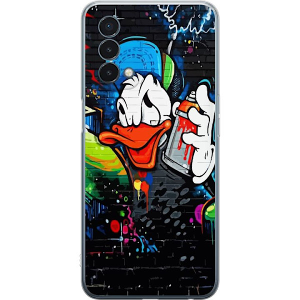 OnePlus Nord N200 5G Läpinäkyvä kuori Kalle Anka Graffiti Disney Design Hauska Lasten Motiivi Väri Graafinen Suosittu Sarja Ikoninen Disney-hahmo