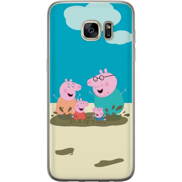 Samsung Galaxy S7 edge Gennemsigtig cover Greta Gris Familie G