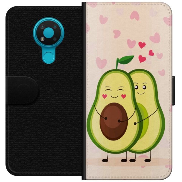 Nokia 3.4 Lommeboketui Avokado Kjærlighet