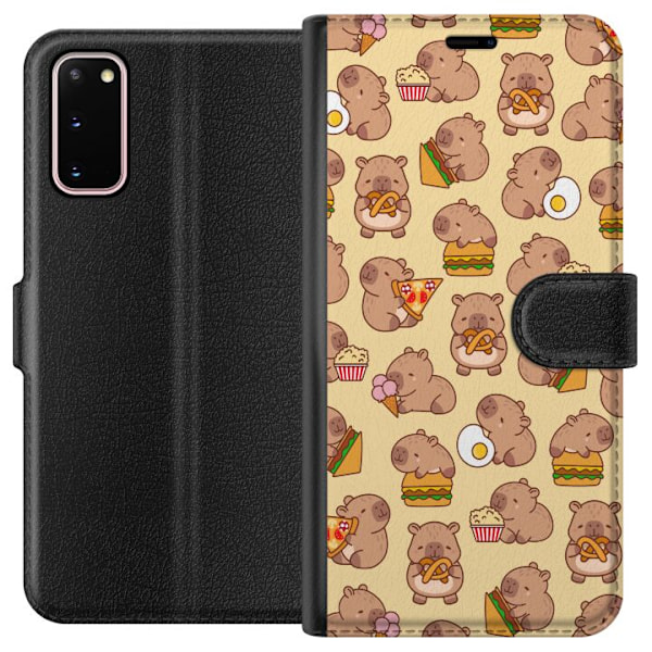 Samsung Galaxy S20 Lompakkokotelo Kawaii capybara puhelinkotelo useilla söpöillä hahmoilla