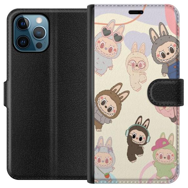 Apple iPhone 12 Pro Max Tegnebogsetui Labubu Pop Mart Samling Motiv Figur Samling Design Populært Art Toy Pop Mart Kreativ Grafisk