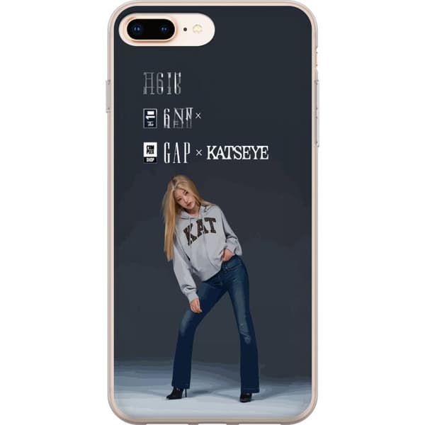 Kompatibel Mobilcover til Apple iPhone 7 Plus KATSEYE blond modebild grå