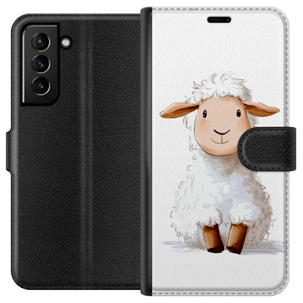 Samsung Galaxy S21+ 5G Plånboksfodral Sött Lamm – tecknad stil för barn & babyprodukter