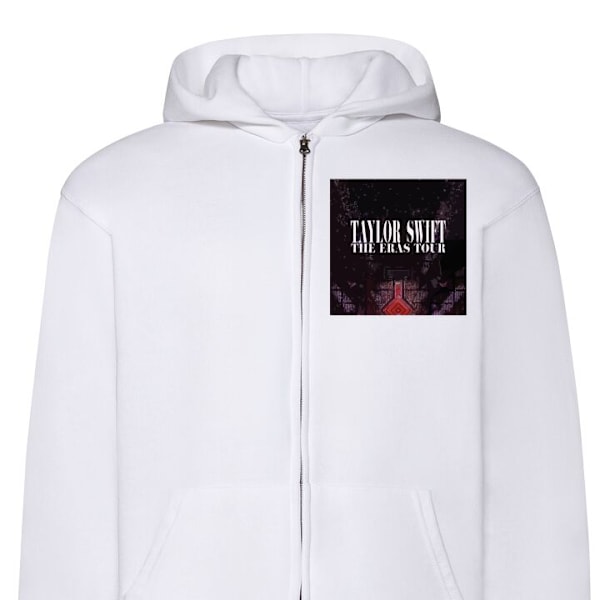 Zip-Hoodie | Hættetrøje med Lynlås til Voksne Taylor Swift hvid XXL