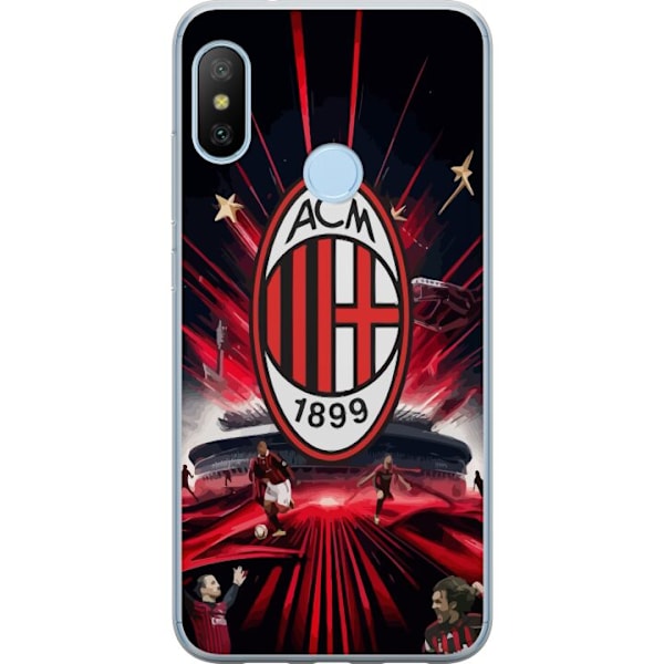 Xiaomi Mi A2 Lite Gennemsigtig cover AC Milan