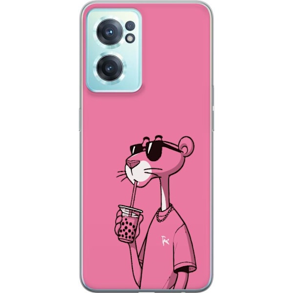 OnePlus Nord CE 2 5G Läpinäkyvä kuori Pink Panteri Juoma