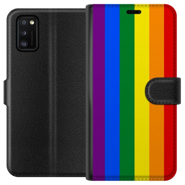 Samsung Galaxy A41 Lompakkokotelo Pride Flagga