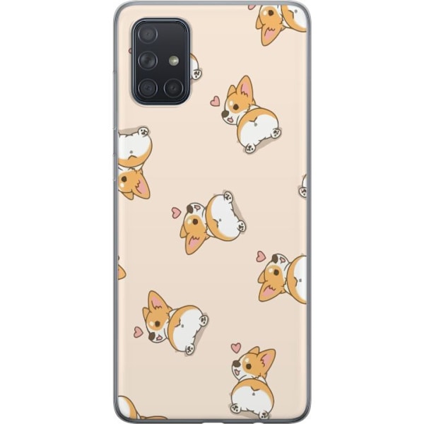 Samsung Galaxy A71 Gennemsigtig cover Sød Hund