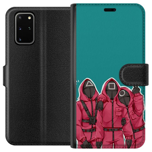 Samsung Galaxy S20+ Tegnebogsetui Squid Game Karakterer Grafisk Design Seriefigurer Populær TV Motiv Asiatisk Stil Spændende Trend