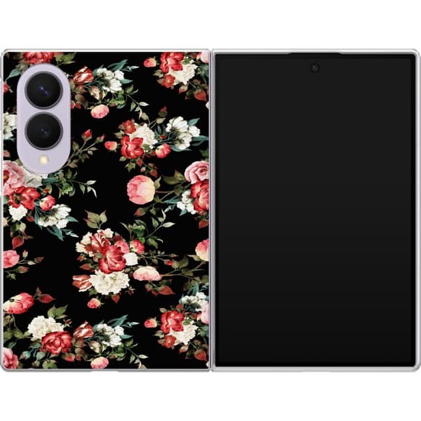 Kompatibel Mobilcover til Samsung Galaxy Z Fold8 Sort rosegrafik sort