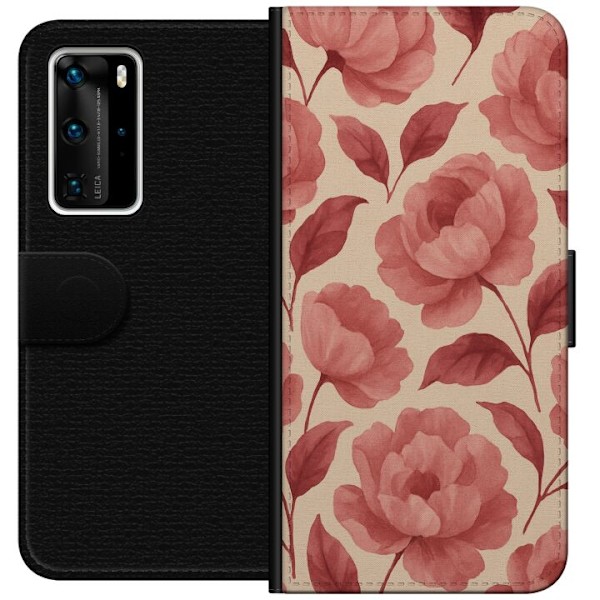 Huawei P40 Pro Plånboksfodral Rose Bloom