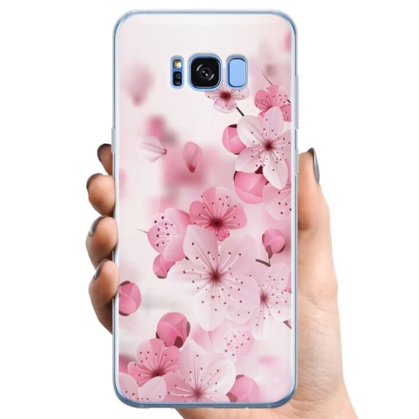 Samsung Galaxy S8+ TPU Mobilcover Kirsebærblomst