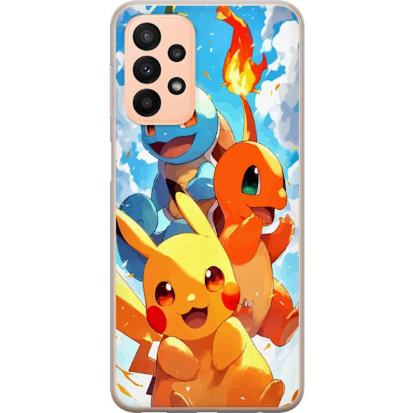 Samsung Galaxy A23 5G Läpinäkyvä kuori Pocket Creatures - i