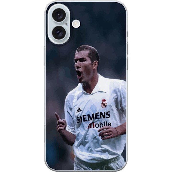 Apple iPhone 16 Plus Läpinäkyvä kuori Zinedine Zidane (Real