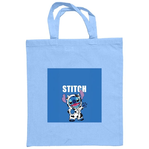 Tygpåse | Hållbar Shoppingväska i Tyg Stitch Ljusblå one size