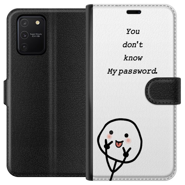 Samsung Galaxy S10 Lite Plånboksfodral You Don’t Know My Password – edgy textmotiv med attityd
