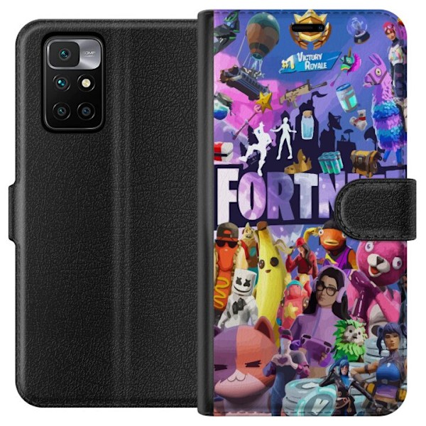 Xiaomi Redmi 10 Tegnebogsetui Fortnite Skins Emotes Battle Royale Karakterer Gamer Gamingtema Fed Børn Unge