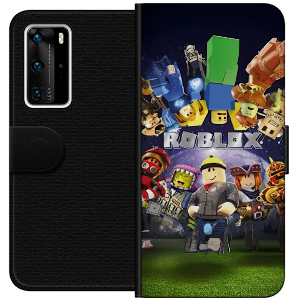 Huawei P40 Pro Tegnebogsetui Roblox Verden - Gaming Eventyr for Børn og Unge