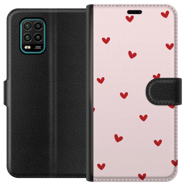 Xiaomi Mi 10 Lite 5G Plånboksfodral Hjärtan