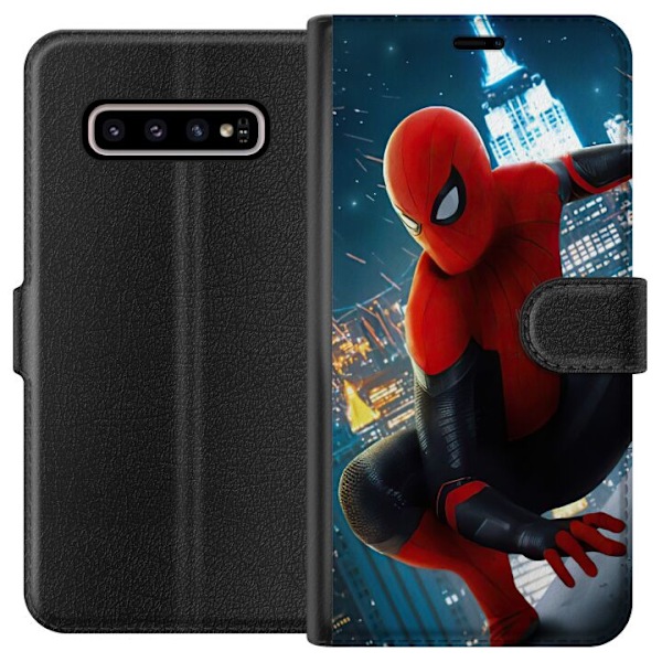 Samsung Galaxy S10+ Tegnebogsetui Spiderman