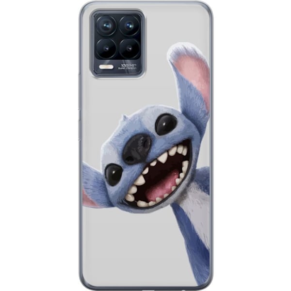 Realme 8 Gjennomsiktig deksel Stitch i Fart - Kawaii Design fo
