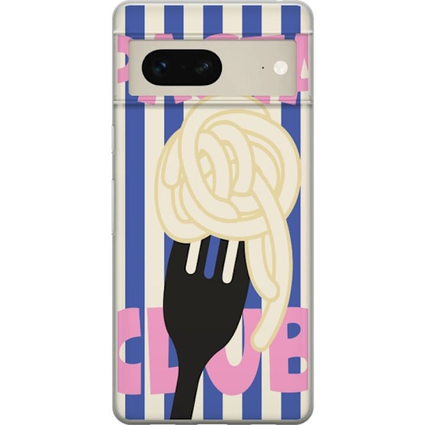 Google Pixel 7 Läpinäkyvä kuori Pasta Twirl