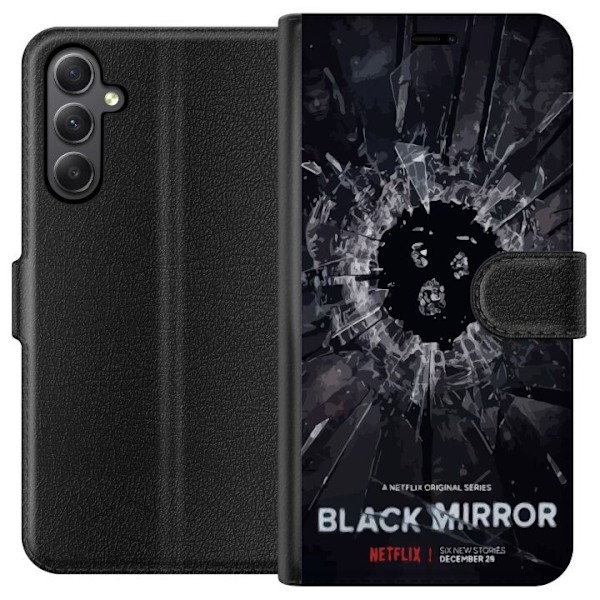 Samsung Galaxy A24 4G Lompakkokotelo Black Mirror Sci-Fi Netfl