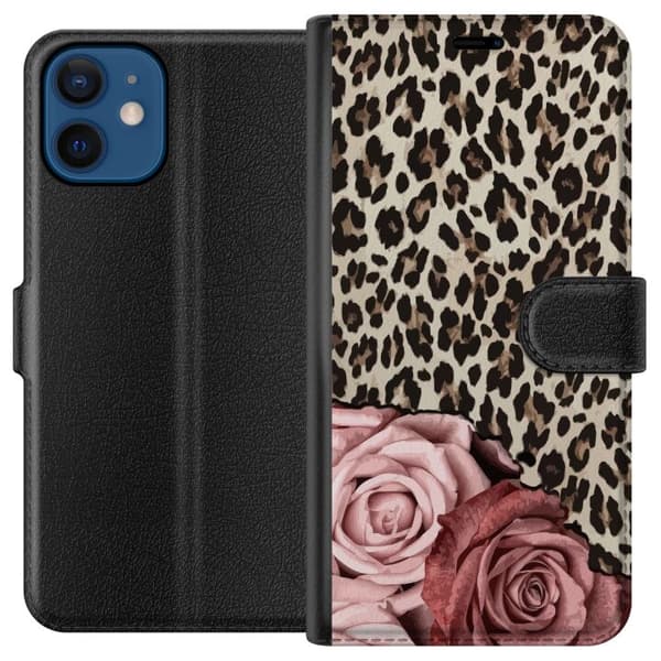 Kompatibelt Plånboksfodral till Apple iPhone 12 Leopardrosor