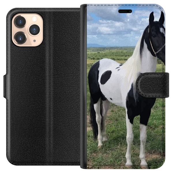 Apple iPhone 11 Pro Plånboksfodral Hästmagi – stiliserad häst i lugn färgskala