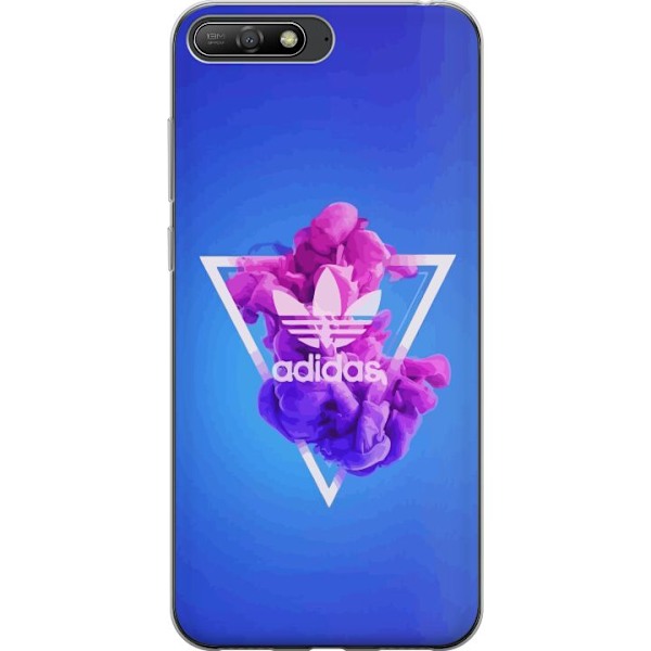Huawei Y6 (2018) Gennemsigtig cover Adidas-inspireret blåt de