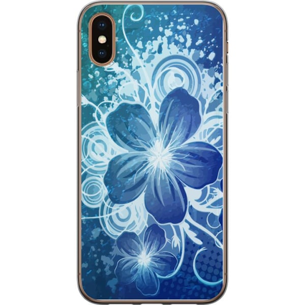 Apple iPhone XS Läpinäkyvä kuori Kukka