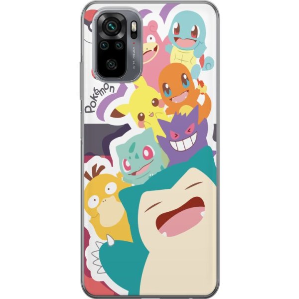 Xiaomi Redmi Note 10 Läpinäkyvä kuori Pokemon