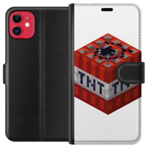 Kompatibel Tegnebogsetui til Apple iPhone 11 Minecraft TNT