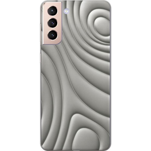 Samsung Galaxy S21 Läpinäkyvä kuori Hopea-aallot